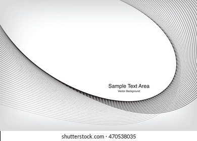 Abstract Modern Line, Wave Designed On Gray Background With Sample Text Area