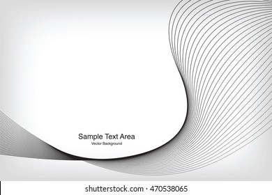 Abstract Modern Line, Wave Designed On Gray Background With Sample Text Area