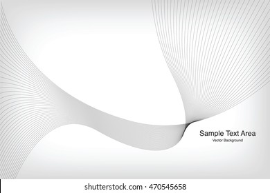 Abstract Modern Line, Wave Designed On Gray Background With Sample Text Area