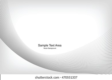 Línea Abstracta Moderna, Onda Diseñada En Fondo Gris Con Área De Texto De Ejemplo