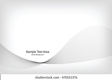 Línea Abstracta Moderna, Onda Diseñada En Fondo Gris Con Área De Texto De Ejemplo