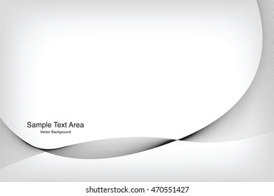 Abstract Modern Line, Wave Designed On Gray Background With Sample Text Area