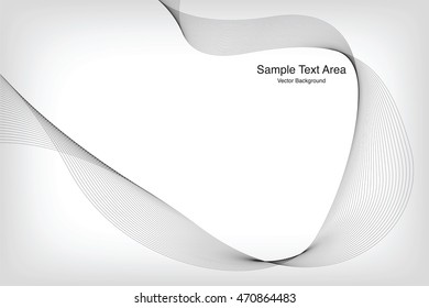 Abstract Modern Line, Wave Designed On Gray Background With Sample Text Area