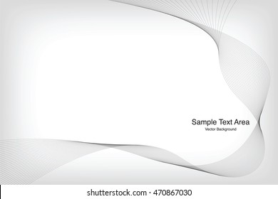 Abstract Modern Line, Wave Designed On Gray Background With Sample Text Area