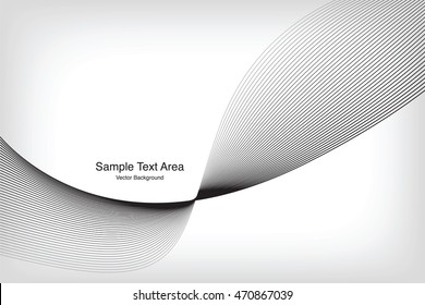 Abstract Modern Line, Wave Designed On Gray Background With Sample Text Area