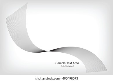Abstract Modern Line, Wave Designed On Black Background With Sample Text Area