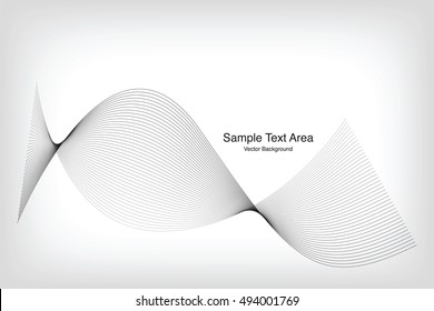 Abstract Modern Line, Wave Designed On Black Background With Sample Text Area