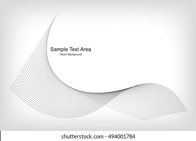 Abstract Modern Line, Wave Designed On Black Background With Sample Text Area