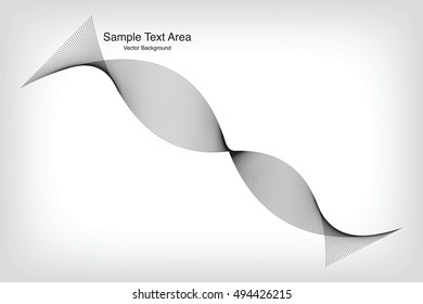 Abstract Modern Line, Wave Designed On Black Background With Sample Text Area