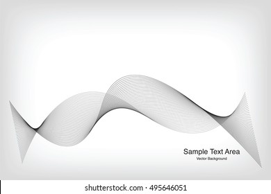 Abstract Modern Line, Wave Designed On Black Background With Sample Text Area