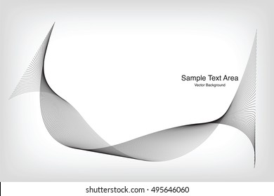 Abstract Modern Line, Wave Designed On Black Background With Sample Text Area