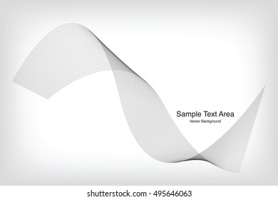 Abstract Modern Line, Wave Designed On Black Background With Sample Text Area