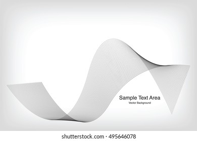 Abstract Modern Line, Wave Designed On Black Background With Sample Text Area