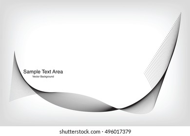 Abstract Modern Line, Wave Designed On Black Background With Sample Text Area