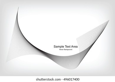 Abstract Modern Line, Wave Designed On Black Background With Sample Text Area
