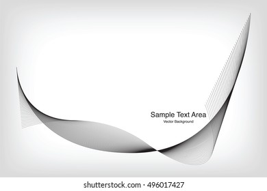 Abstract Modern Line, Wave Designed On Black Background With Sample Text Area