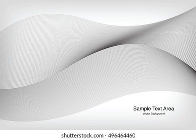 Abstract Modern Line, Wave Designed On Black Background With Sample Text Area