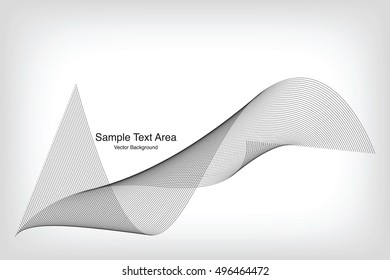 Abstract Modern Line, Wave Designed On Black Background With Sample Text Area