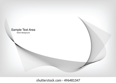 Abstract Modern Line, Wave Designed On Black Background With Sample Text Area