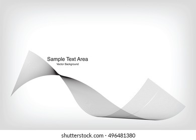 Abstract Modern Line, Wave Designed On Black Background With Sample Text Area