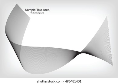 Abstract Modern Line, Wave Designed On Black Background With Sample Text Area