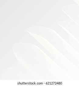 Abstract modern line, wave designed on gray background