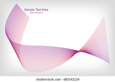 Abstract Modern Line, Wave Designed On White Background With Sample Text Area, Red And Purple