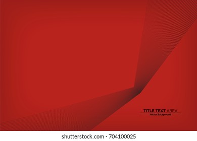 Abstract Modern Line, Wave Designed On White Background With Title Text Area, Black And Red