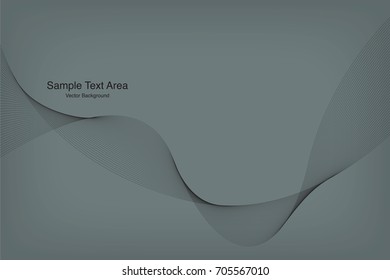 Abstract Modern Line, Wave Designed On White Background With Title Text Area, Black And Grey