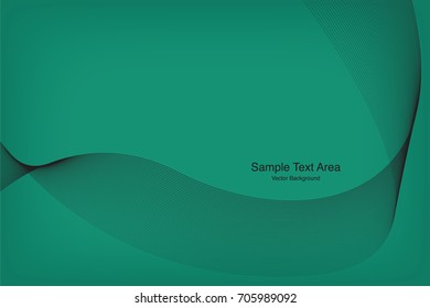 Abstract Modern Line, Wave Designed On White Background With Title Text Area, Black And Green