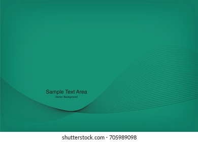 Abstract Modern Line, Wave Designed On White Background With Title Text Area, Black And Green