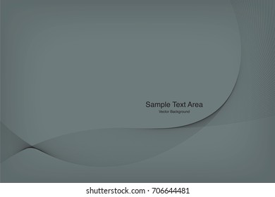 Abstract Modern Line, Wave Designed On White Background With Title Text Area, Black And Grey