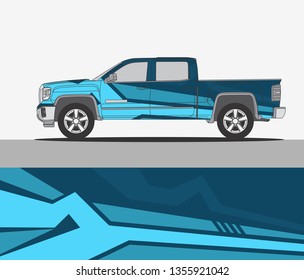 Abstract modern lines graphic design for truck and vehicle wrap and branding stickers