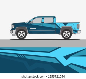 Abstract modern lines graphic design for truck and vehicle wrap and branding stickers
