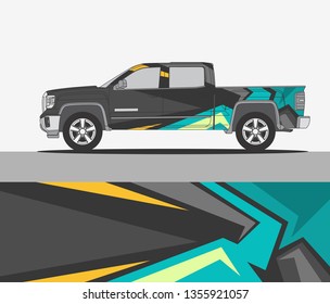 Abstract modern lines graphic design for truck and vehicle wrap and branding stickers