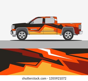 Abstract modern lines graphic design for truck and vehicle wrap and branding stickers