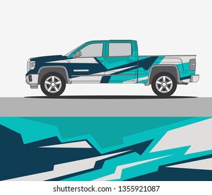 Abstract modern lines graphic design for truck and vehicle wrap and branding stickers