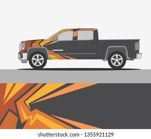 Abstract modern lines graphic design for truck and vehicle wrap and branding stickers