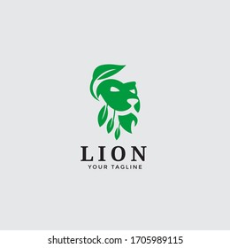 plantilla editable del vector del logotipo de león moderno abstracto