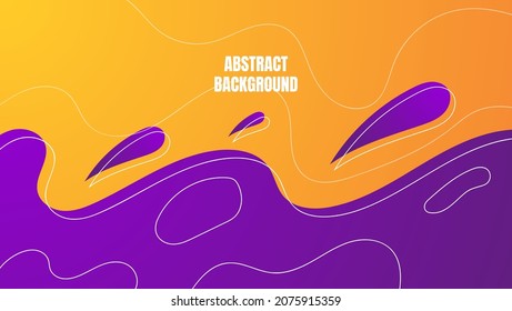 abstract modern liquid background with orange and purple color