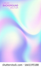 Fondo líquido abstracto. Colores espectrales de luz suave. Espectacular textura con ondas caóticas. Efecto de semitono. Imagen minimalista de moda para postales, carteles, pancartas y folletos.