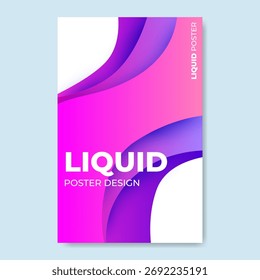 Diseño de póster líquido moderno abstracto