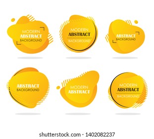 Abstract modern liquid shape banner set. Vector geometric template background for text.
