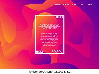abstract modern liquid shape design, abstract amoeba background design, modern set landing design