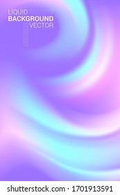 Abstract modern liquid violet background. Soft light spectral colors. Spectacular texture with chaotic waves. Halftone effect. Trendy minimalistic look for mobile phones, cards, posters, banners.