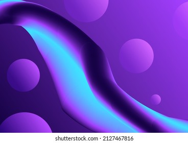 Abstract modern liquid violet background. Soft light spectral colors. Spectacular texture with chaotic waves. Trendy minimalistic look for mobile phones, posters, brochures.