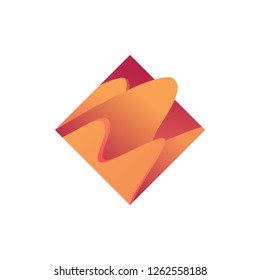 Abstract modern liquid or wave logo design