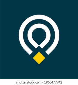 diseño de logotipo de ubicación moderna abstracta