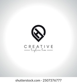 Abstract Modern Location Logo Design. Initial Letter H Logo Vector Symbol.