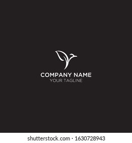 abstract modern logo of bird wing leaf